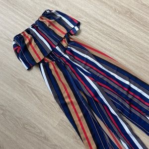 💜NWOT💜 Lani Strapless Striped Jumpsuit